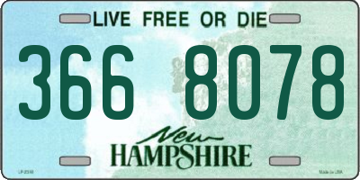 NH license plate 3668078