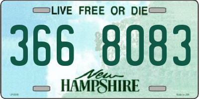 NH license plate 3668083
