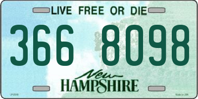 NH license plate 3668098