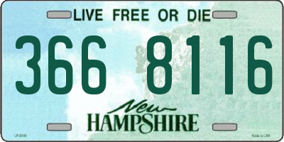 NH license plate 3668116