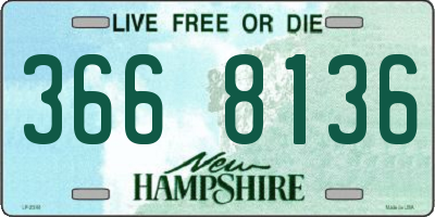 NH license plate 3668136