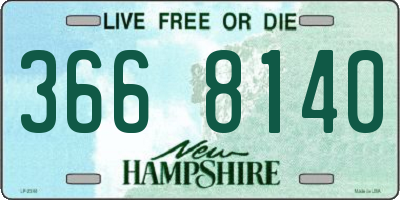 NH license plate 3668140