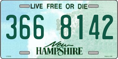 NH license plate 3668142