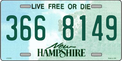 NH license plate 3668149