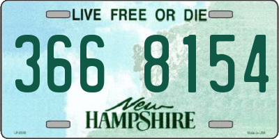 NH license plate 3668154