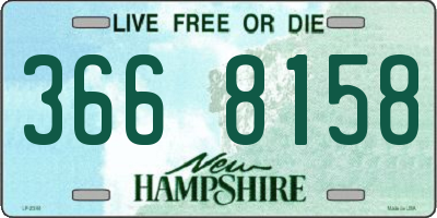 NH license plate 3668158