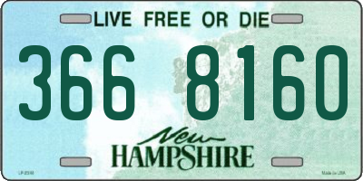 NH license plate 3668160