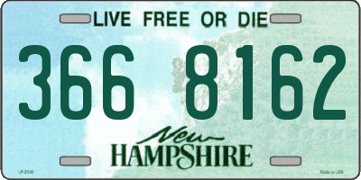 NH license plate 3668162