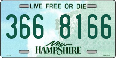 NH license plate 3668166