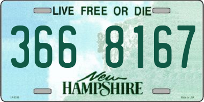 NH license plate 3668167