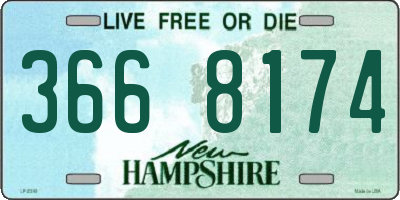 NH license plate 3668174