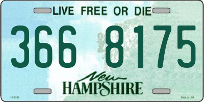 NH license plate 3668175