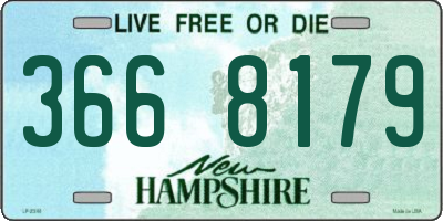 NH license plate 3668179