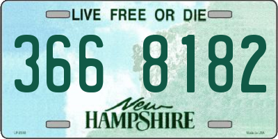 NH license plate 3668182