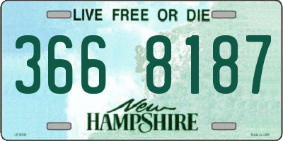 NH license plate 3668187