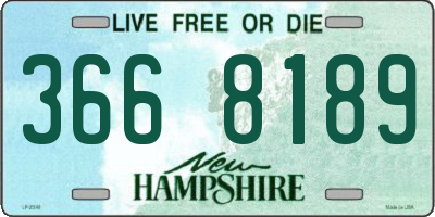 NH license plate 3668189