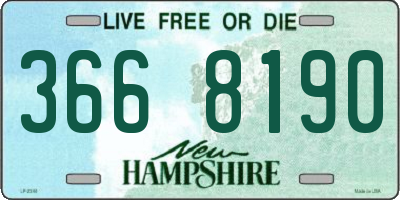 NH license plate 3668190