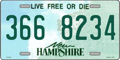NH license plate 3668234