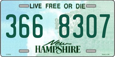 NH license plate 3668307