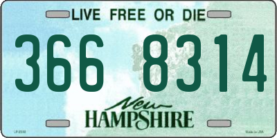 NH license plate 3668314
