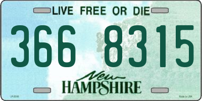 NH license plate 3668315