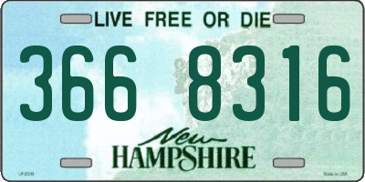 NH license plate 3668316