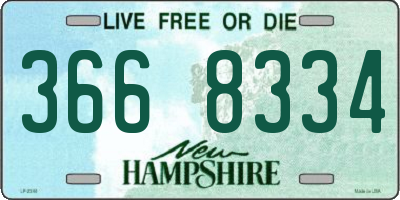 NH license plate 3668334