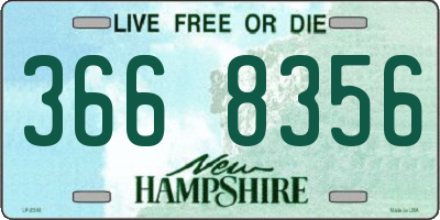 NH license plate 3668356