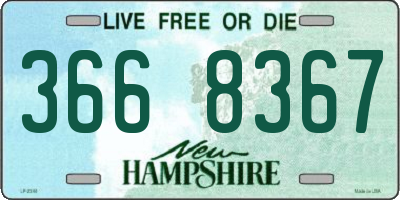NH license plate 3668367