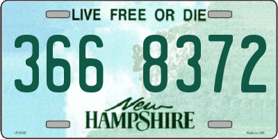 NH license plate 3668372