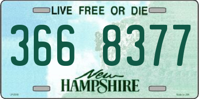 NH license plate 3668377