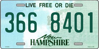 NH license plate 3668401