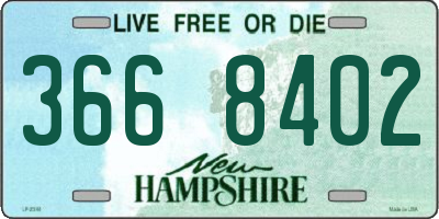 NH license plate 3668402