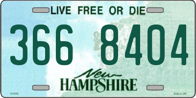 NH license plate 3668404