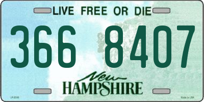 NH license plate 3668407