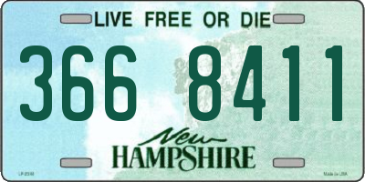 NH license plate 3668411