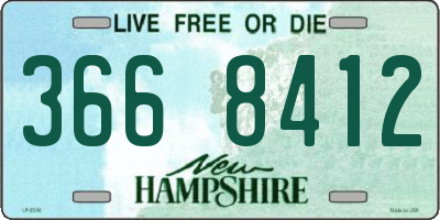 NH license plate 3668412