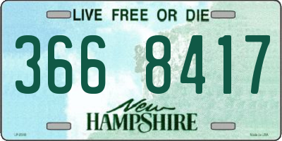NH license plate 3668417
