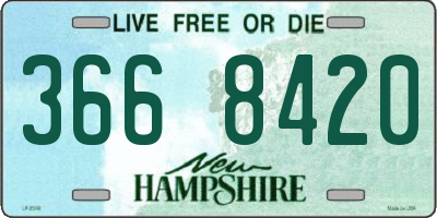 NH license plate 3668420