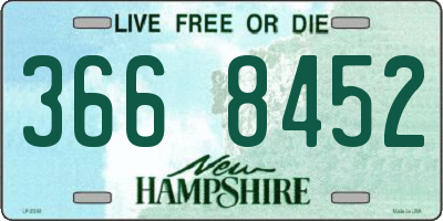 NH license plate 3668452