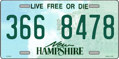 NH license plate 3668478