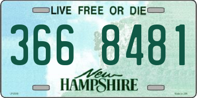 NH license plate 3668481
