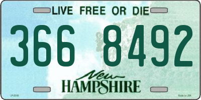 NH license plate 3668492