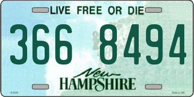 NH license plate 3668494