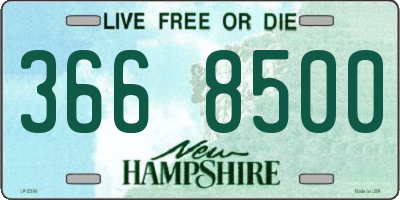 NH license plate 3668500