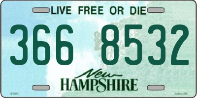 NH license plate 3668532