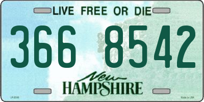 NH license plate 3668542