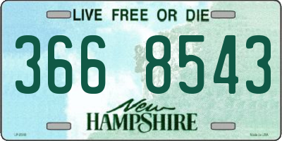 NH license plate 3668543