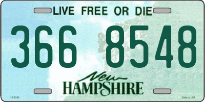 NH license plate 3668548