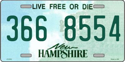 NH license plate 3668554